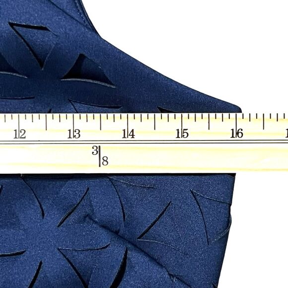 Lilly Pulitzer Daisy Laser Cut Scuba Dress Sz XS Navy Preppy Resort Country Club - Picture 5 of 13